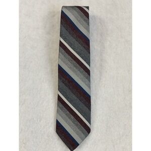 Marquis Men's Blue Gray Burgundy Classic‎ Tie Preppy Business Office Workwear